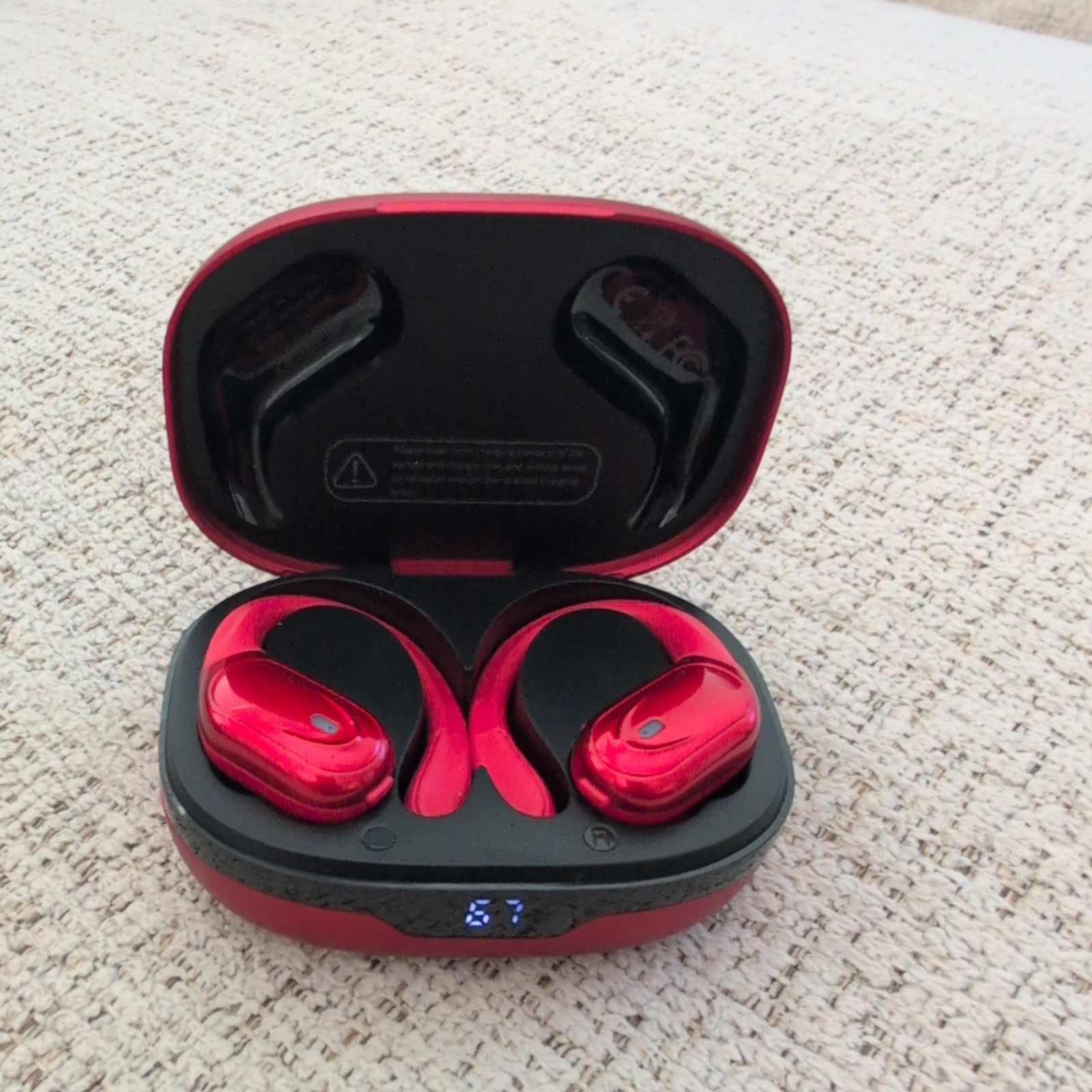 HAOYUYAN BX17 Wireless Sports Earbuds Black Ear Hook Sweatproof Charging Case