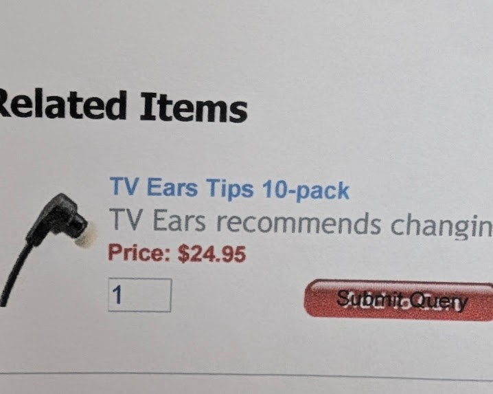 Vintage TV EARS 3.0 VOICE CLARIFYING TV Television HEADSET Never Used Wireless