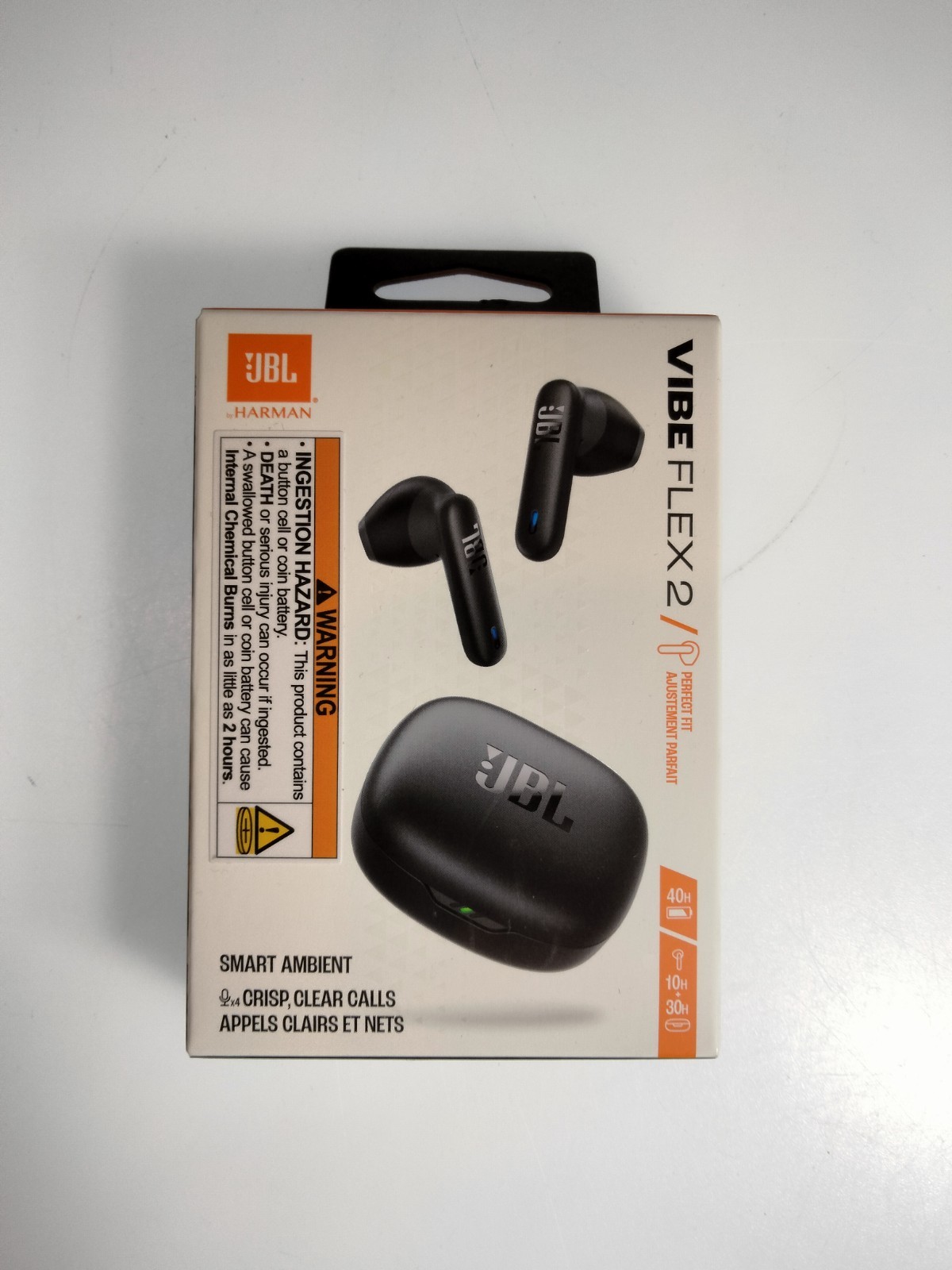 JBL Vibe Flex 2 Black Wireless Earbuds Bluetooth rand New in Factory Sealed Box