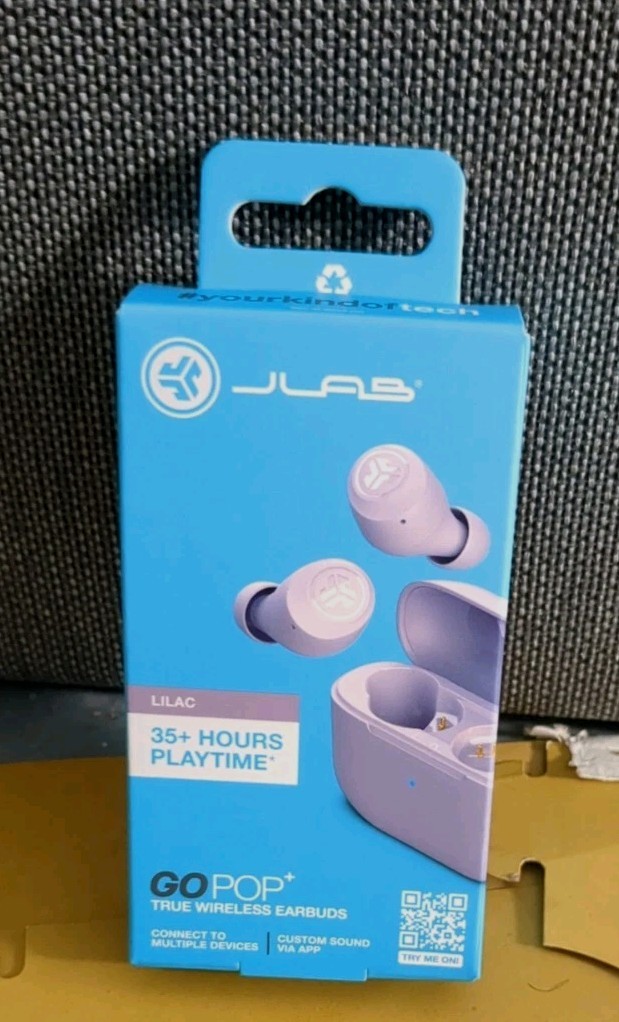 JLab GO Air POP True Wireless In-Ear Buds- Lilac Android Apple New