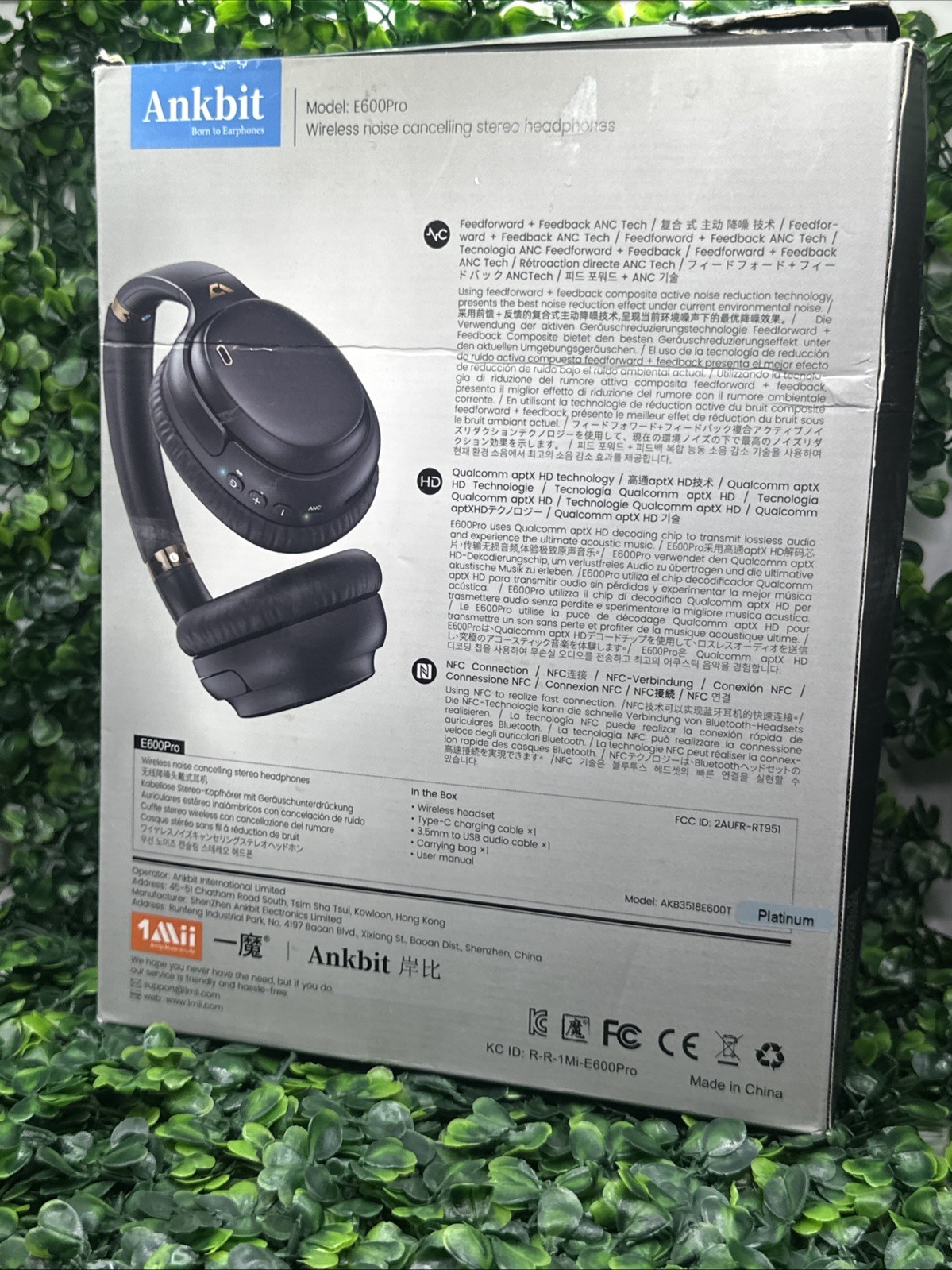 Noise cancelling bluetooth wireless headphones E600 Pro, 80hours playtime.