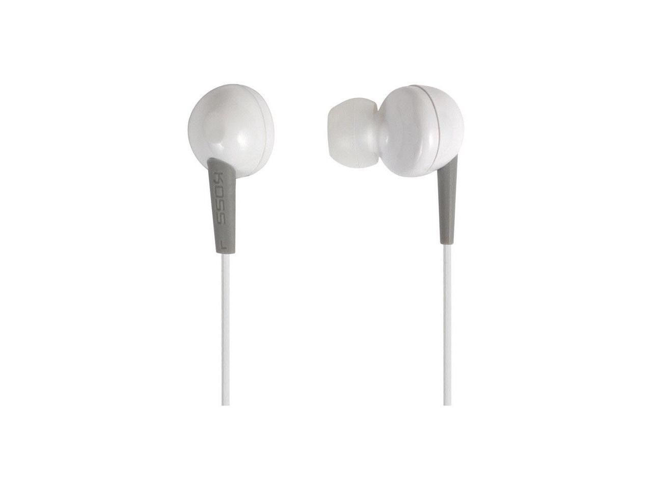 KOSS KEB6IW Wired In-Ear Earbud Headphones with Microphone Enhanced driver