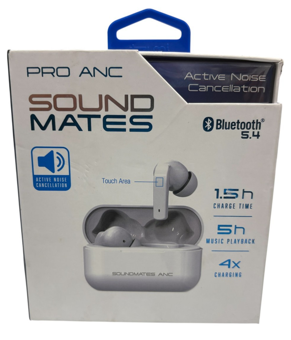 Pro Anc Sound Mates Bluetooth 5.4 Wireless Ear Buds Noise Cancellation