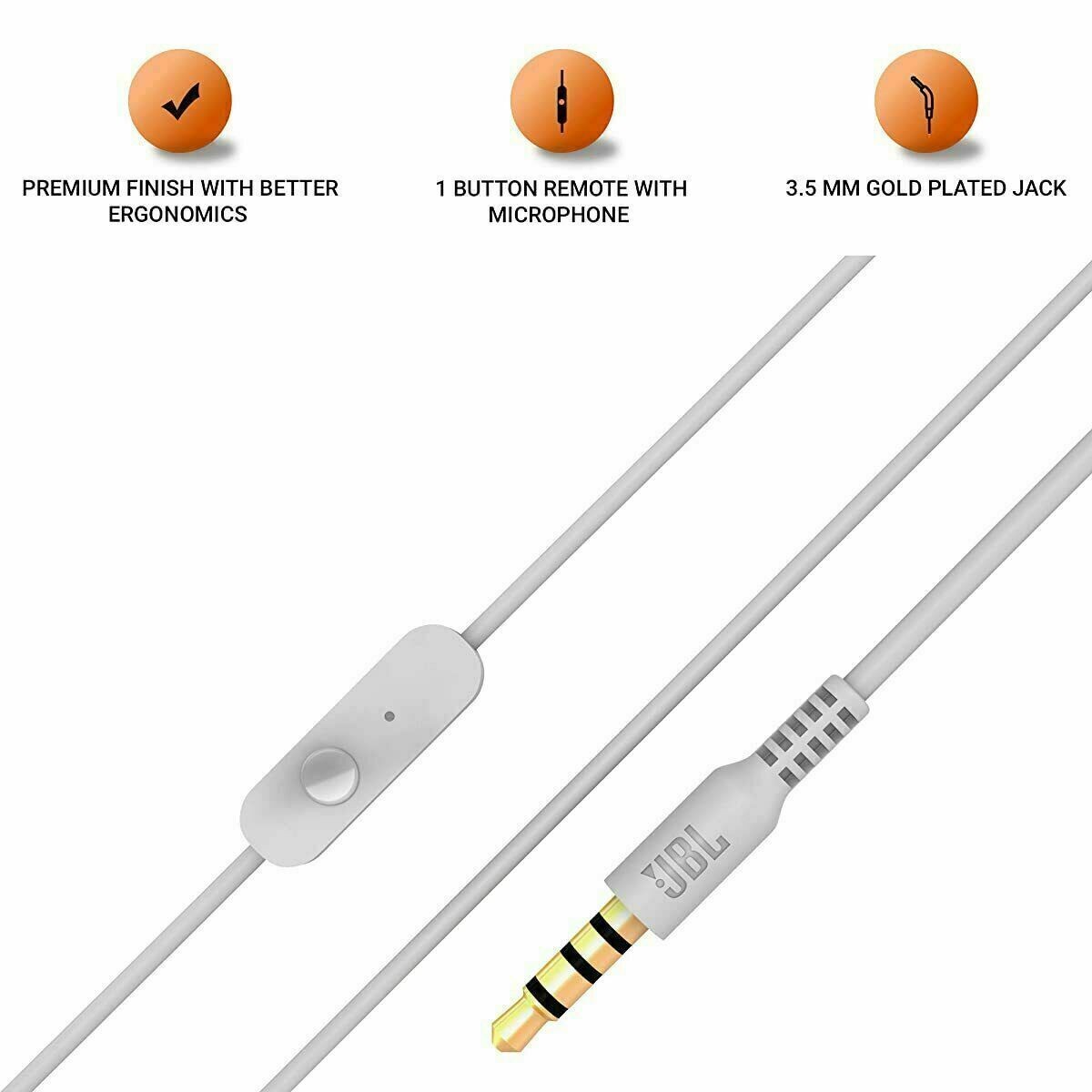 JBL C200SI by Harman Super Deep Bass in-Ear Premium Headphones with Mic (Ic