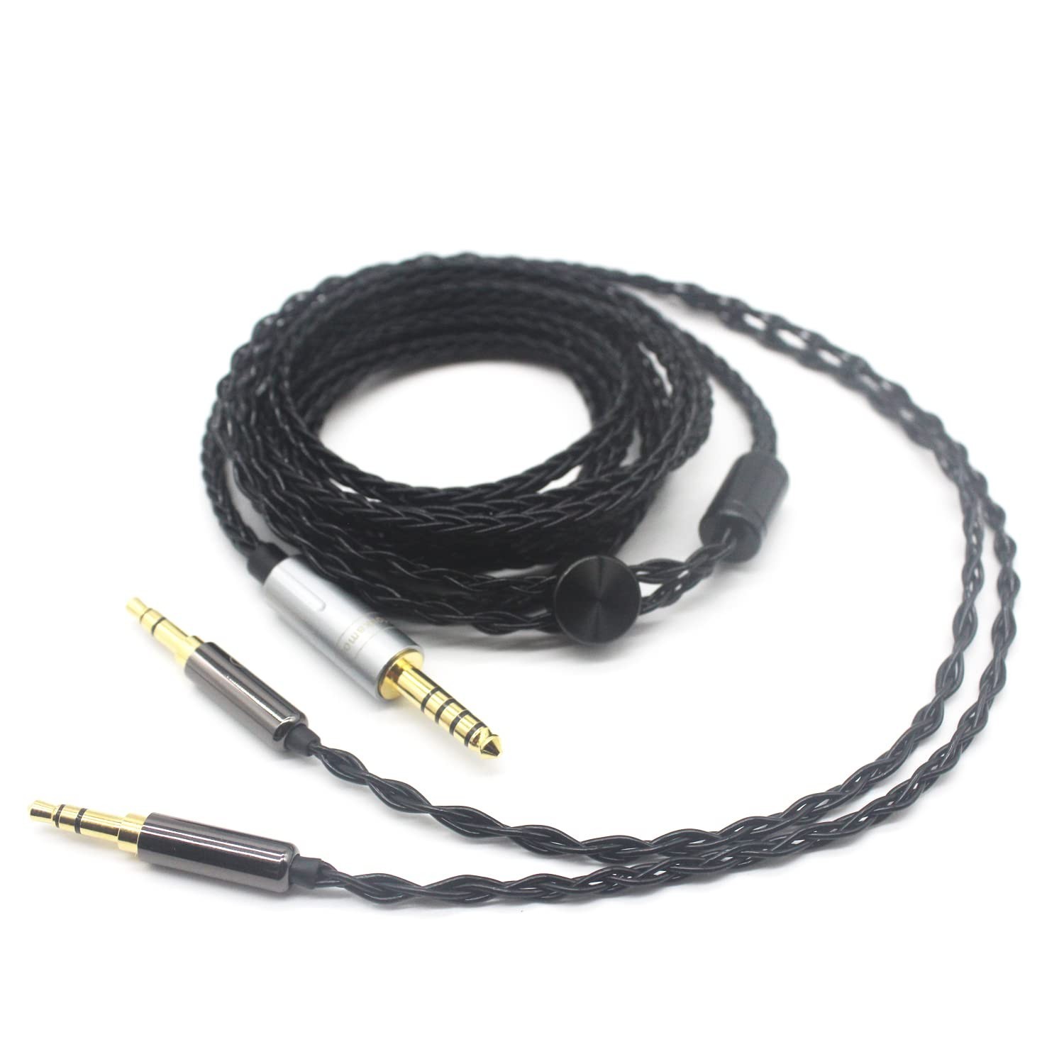 Balanced Upgrade Cable 4.4mm for Hifiman Headphones – Dual 3.5mm Male, 6.5ft Sil