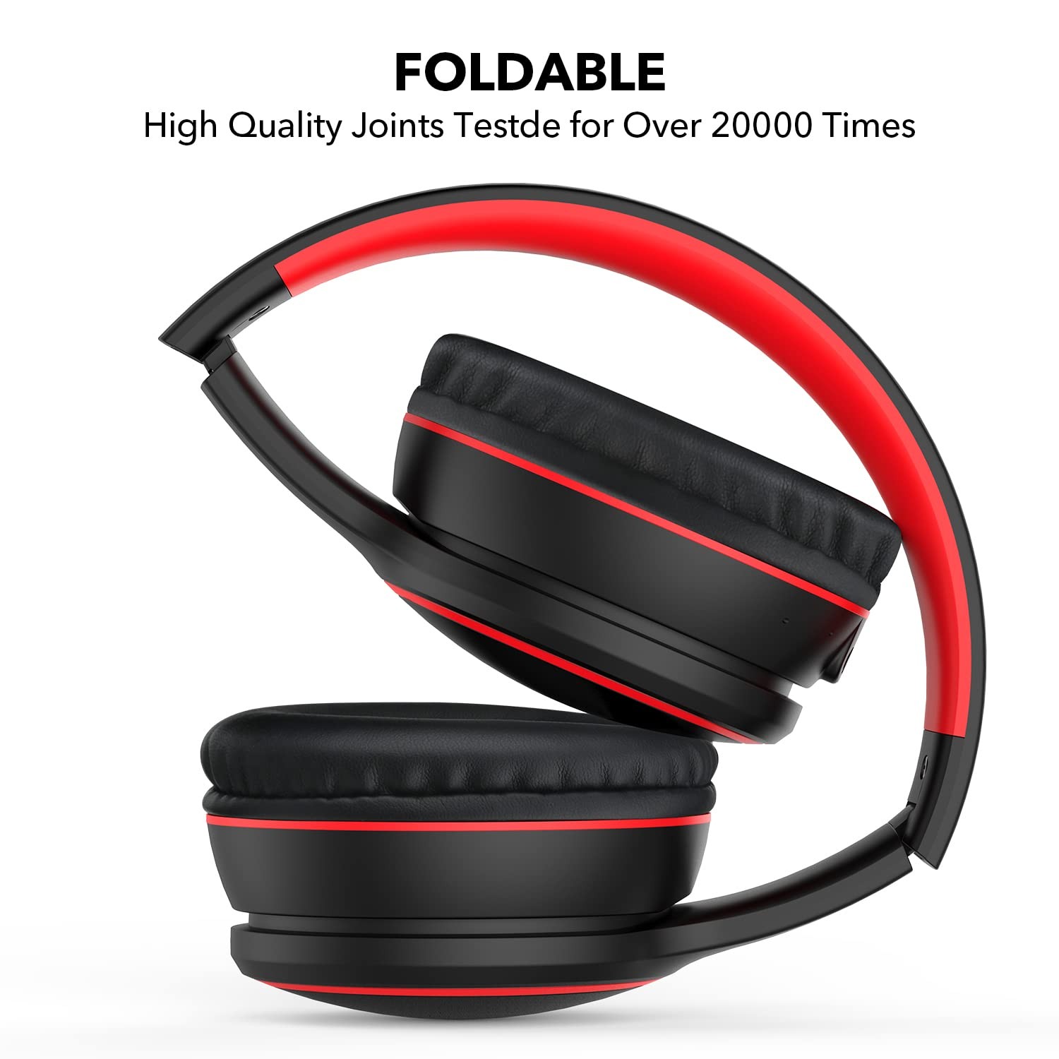 RORSOU B10 Bluetooth Headphones Over Ear, 2 EQ Music Large, Black