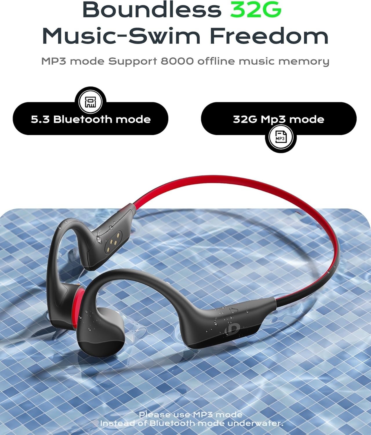 Demicea LibreRun X6 Bone Conduction Headphones Wireless for Running & Workouts
