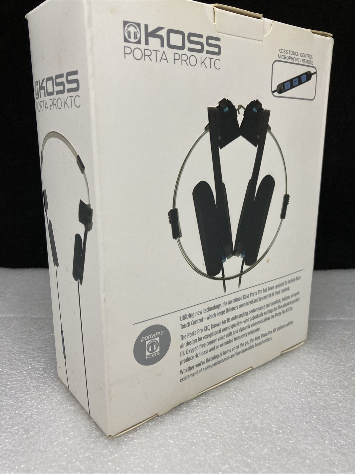 NIB, NEW OLD STOCK Koss Porta Pro KTC wired on-ear Stereo Headphones remote, mic
