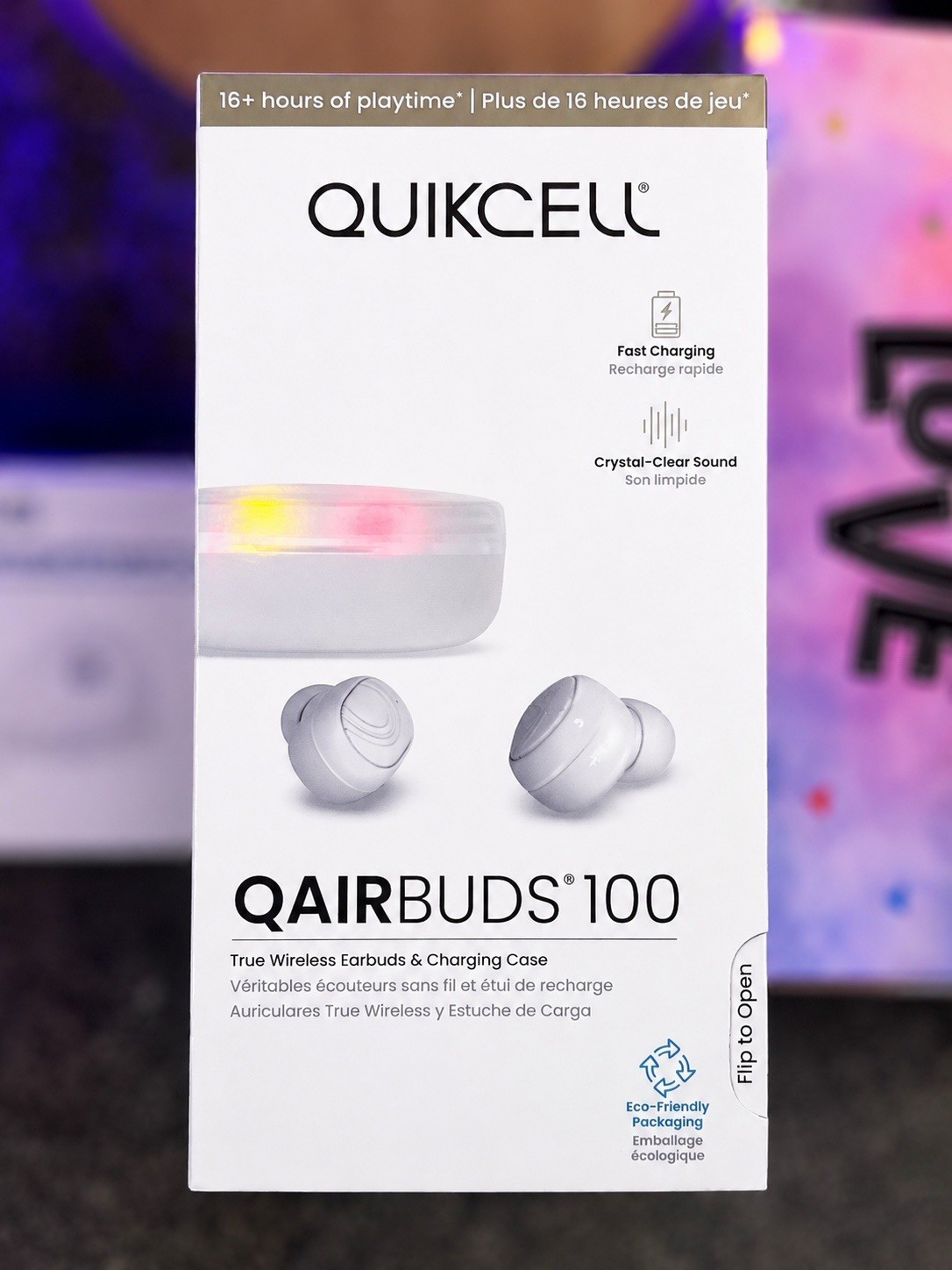 Quikcell QAirBuds 100 True Wireless In-Ear Earbuds w/ Mic, White
