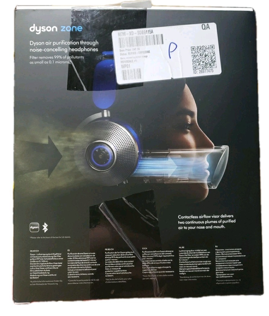Dyson Zone Noise Cancelling Headphones with Air Purifier Ultra Blue
