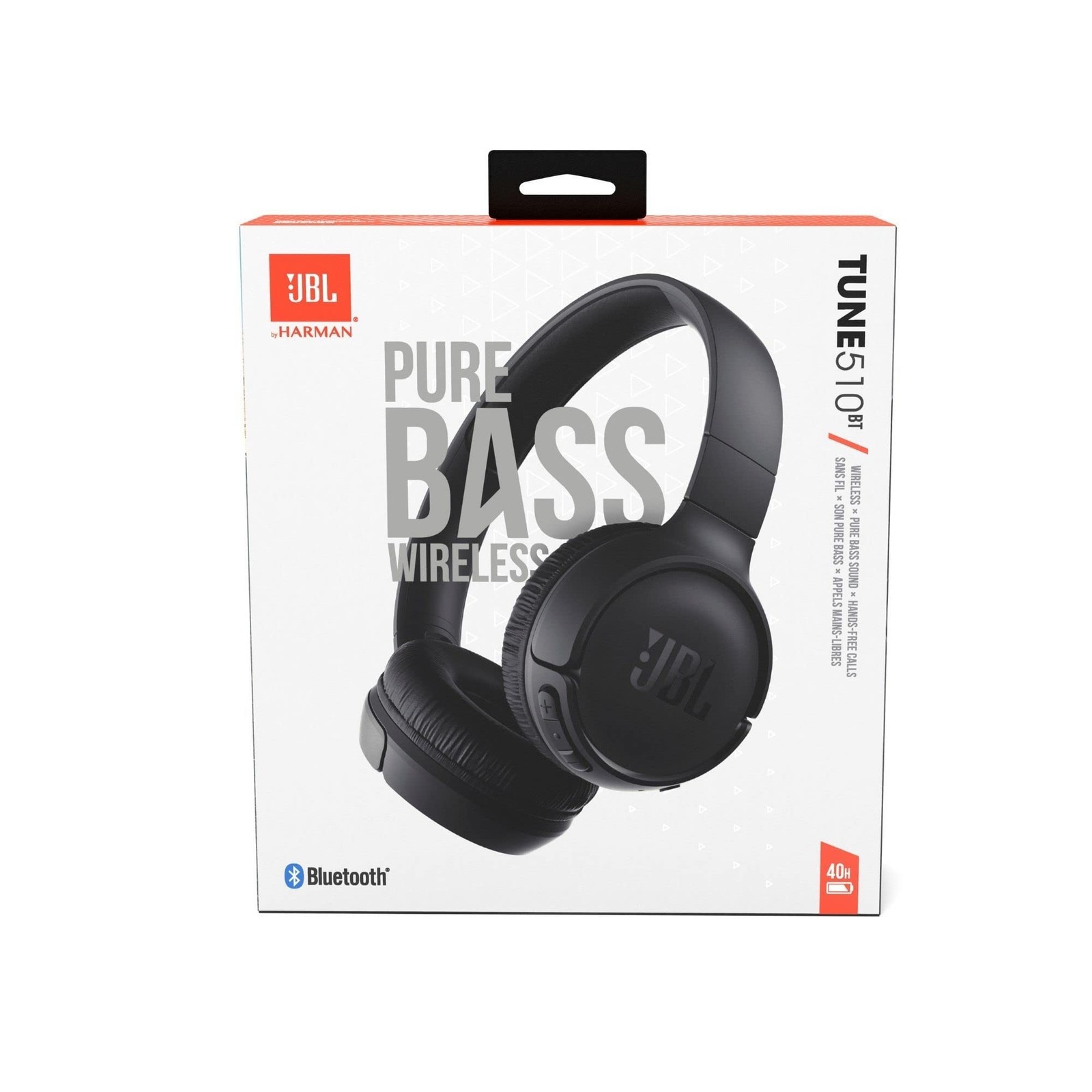 JBL Tune 510BT Bluetooth headphones with up to 40 hours battery microphone for