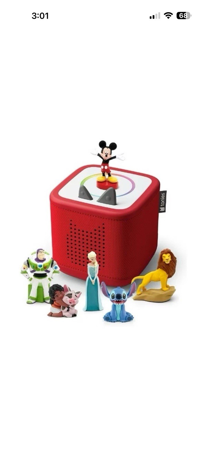 Tonies Disney Toniebox 2 Bundle with 6 Tonies Sunset Red NEW Factory Sealed!!
