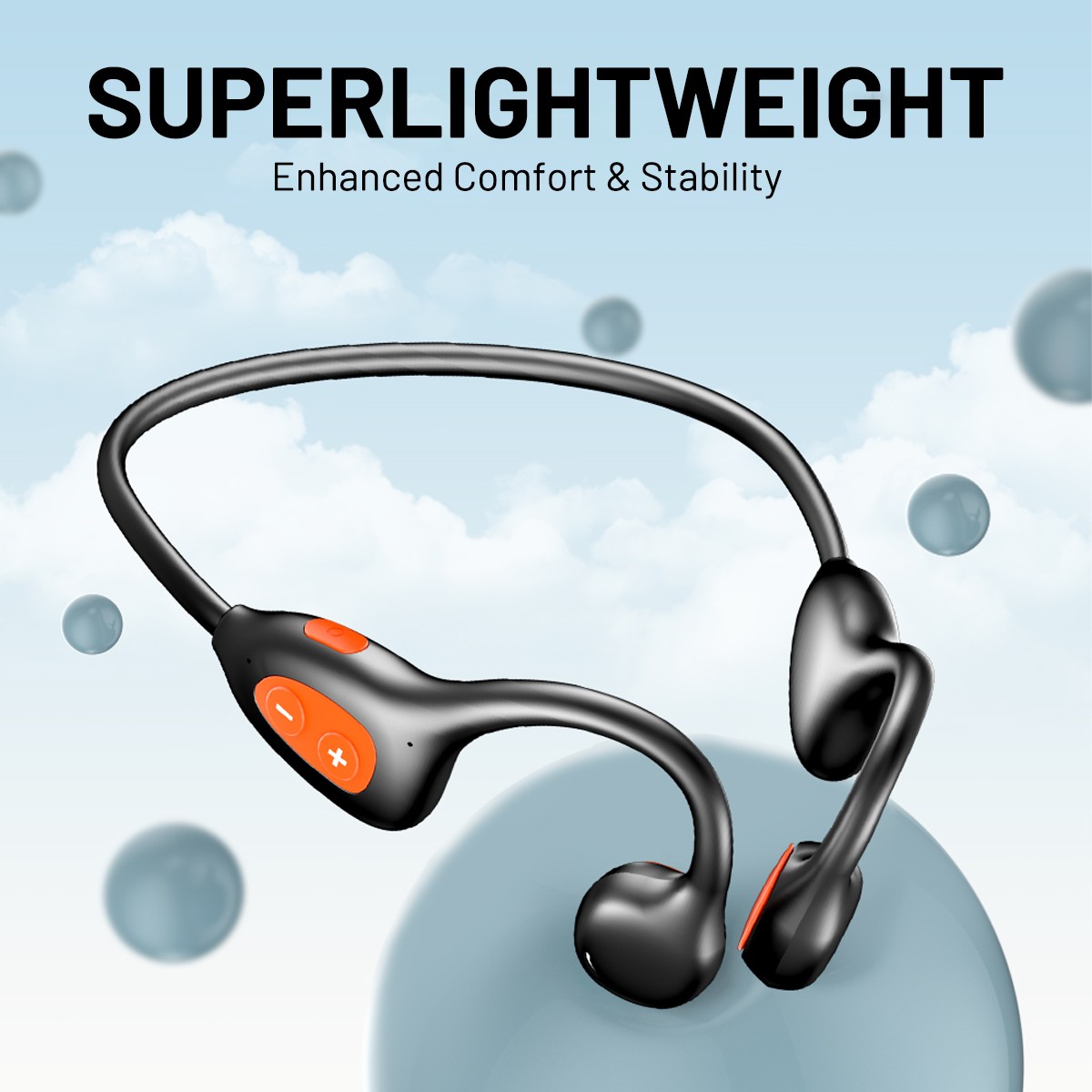 Air Conduction Bluetooth 6.1 Headphones Wireless Earbuds Outdoor Sport Headset