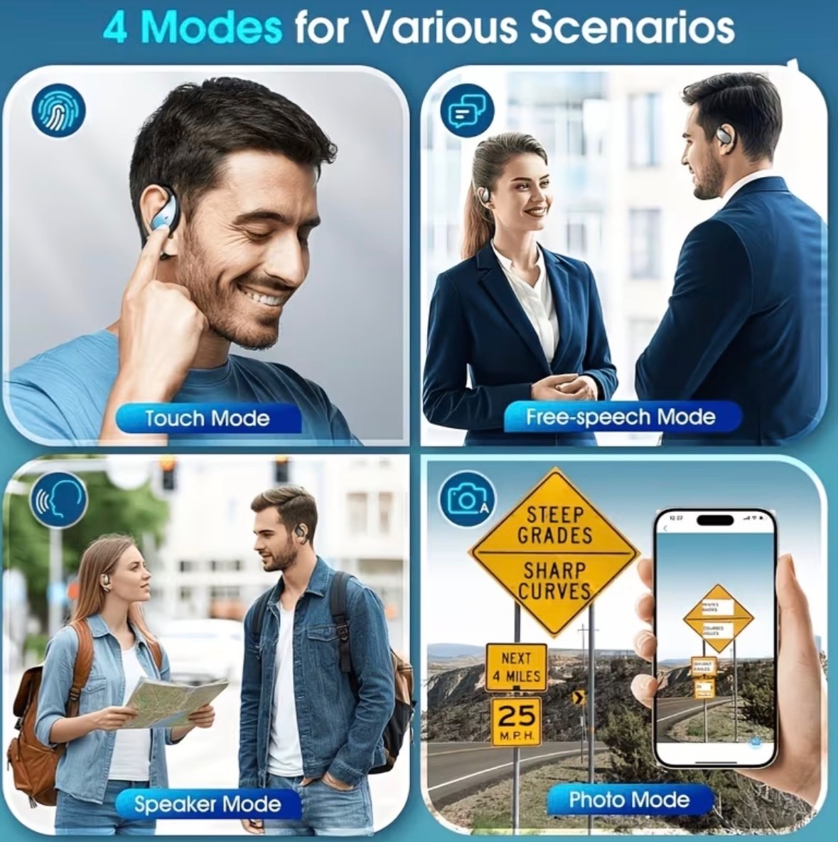 2026 AI Language Translation Headphones, Real-time 3-in-1 Translation Headphones