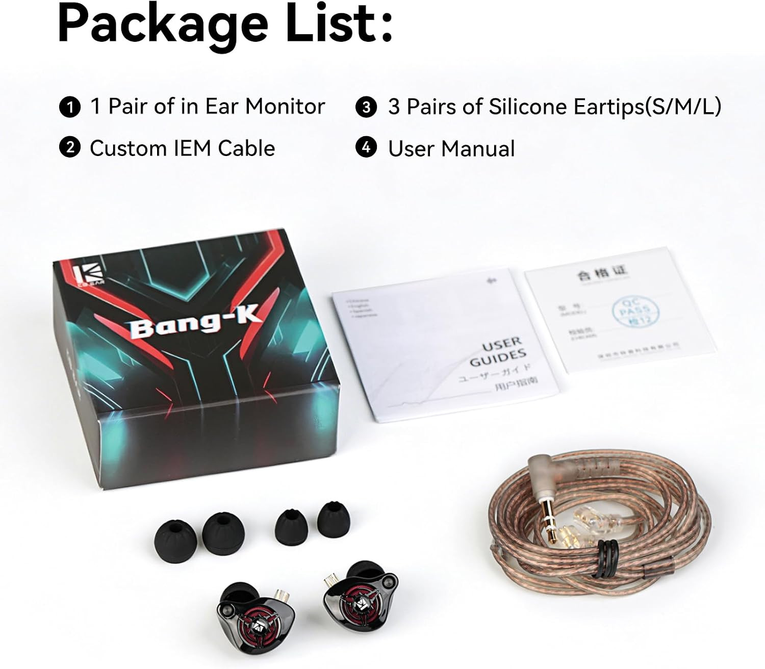 2026 Latest Erabuds,Kbear BK1 Wired Gaming Earbuds,10Mm Single DD in Ear Monitor