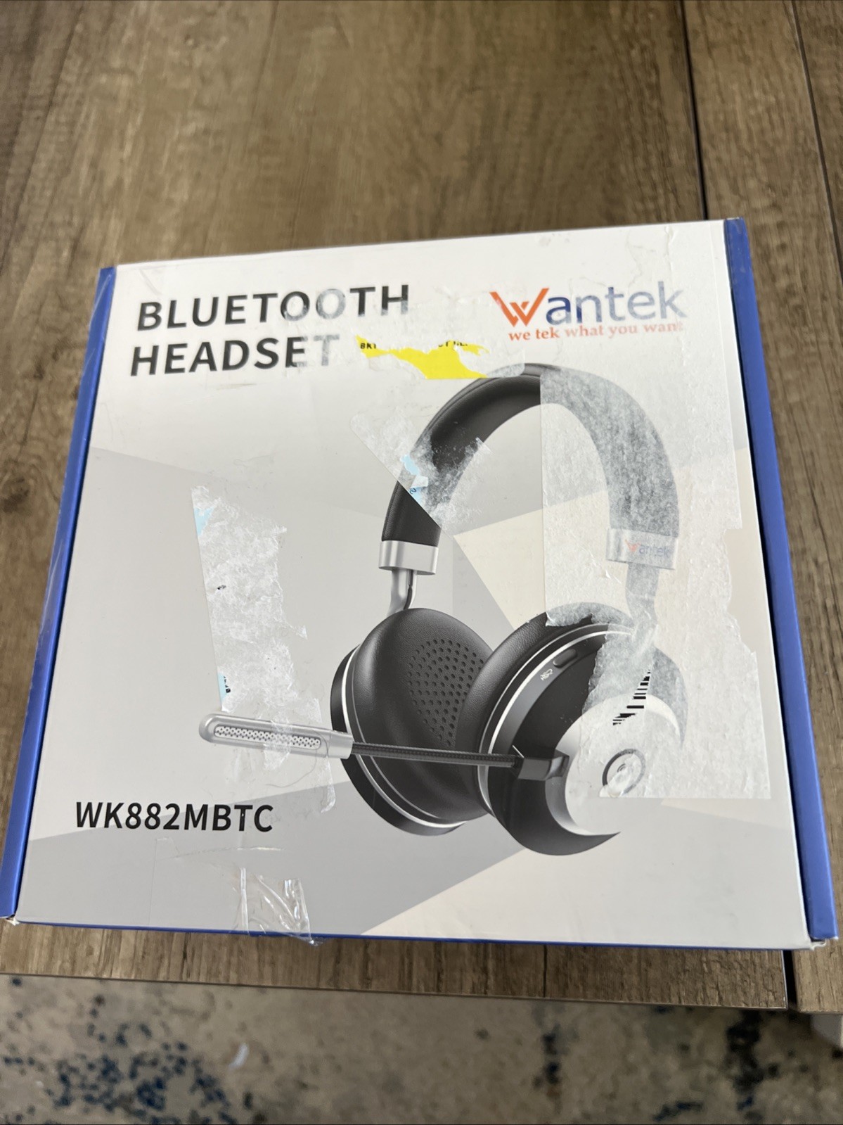 Wantek Wireless Work Headset Microphone USB Dongle HD Voice Bluetooth Headphone