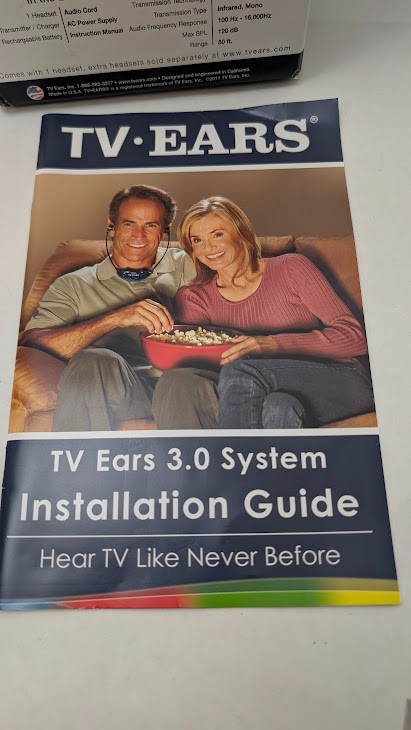 Vintage TV EARS 3.0 VOICE CLARIFYING TV Television HEADSET Never Used Wireless