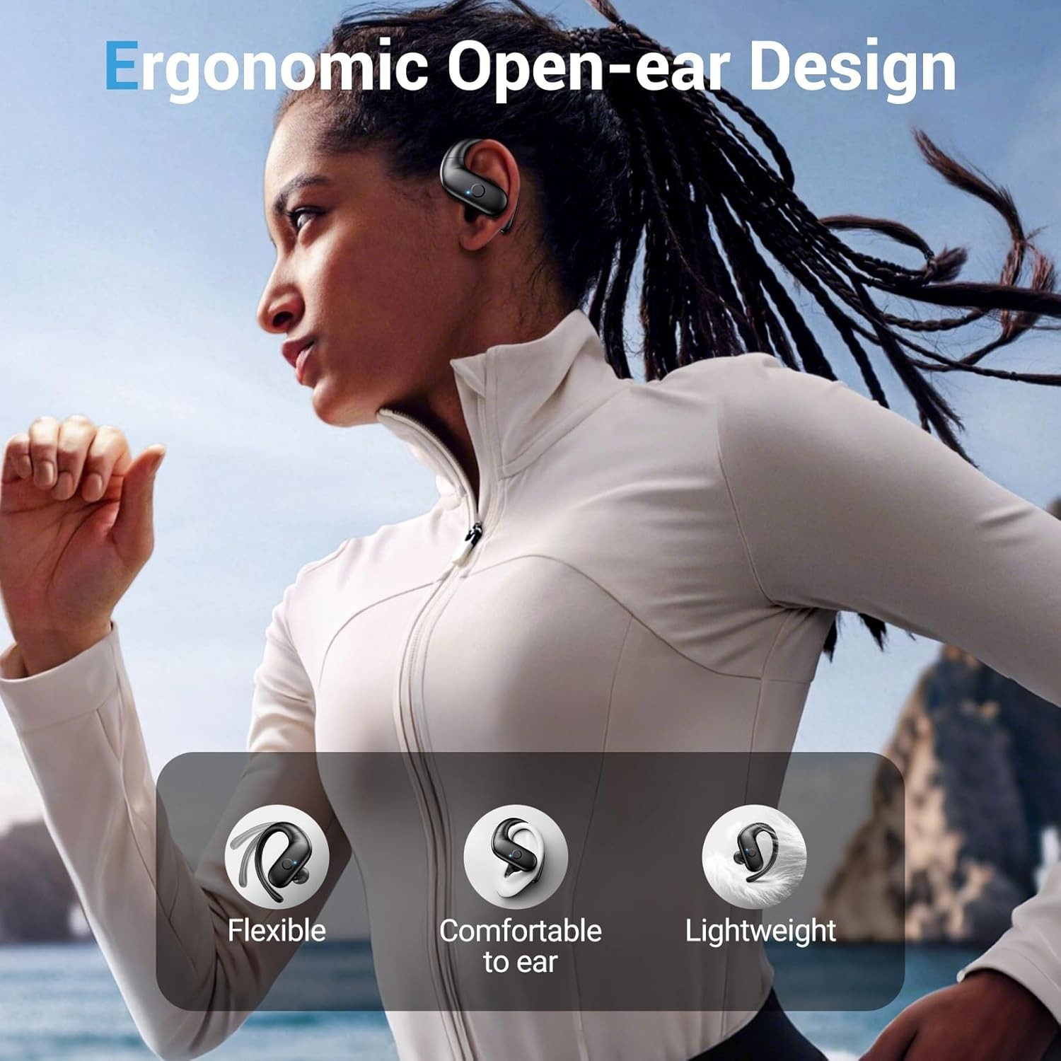 2022 New Bluetooth 5.1 Earbuds Stereo Sport Wireless Headphone Earhook Headset