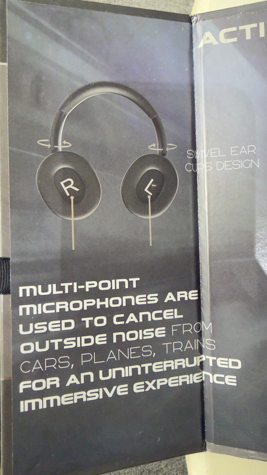 ZERO STATIK ANC Premium Headphones Headphones Color:Black 48 HRS Music