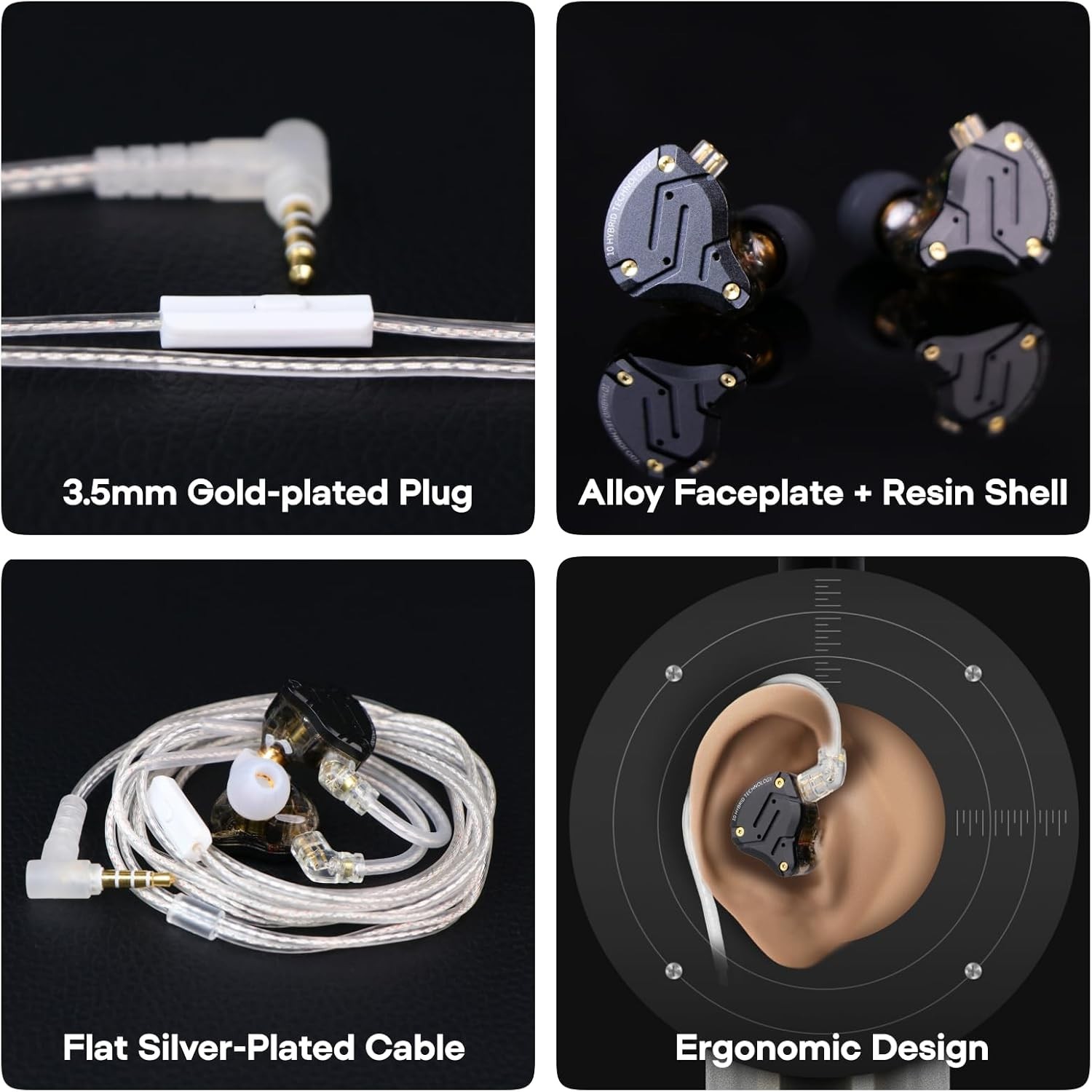 Upgraded KZ ZS10 PRO X HiFi Earphones: Alloy Faceplate, Superior Sound Quality