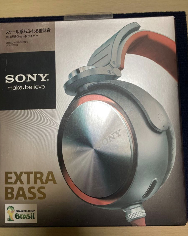 SONY MDR-XB920 STEREO HEADPHONES EXTRA BASS Closed Dynamic 50mm Driver Red