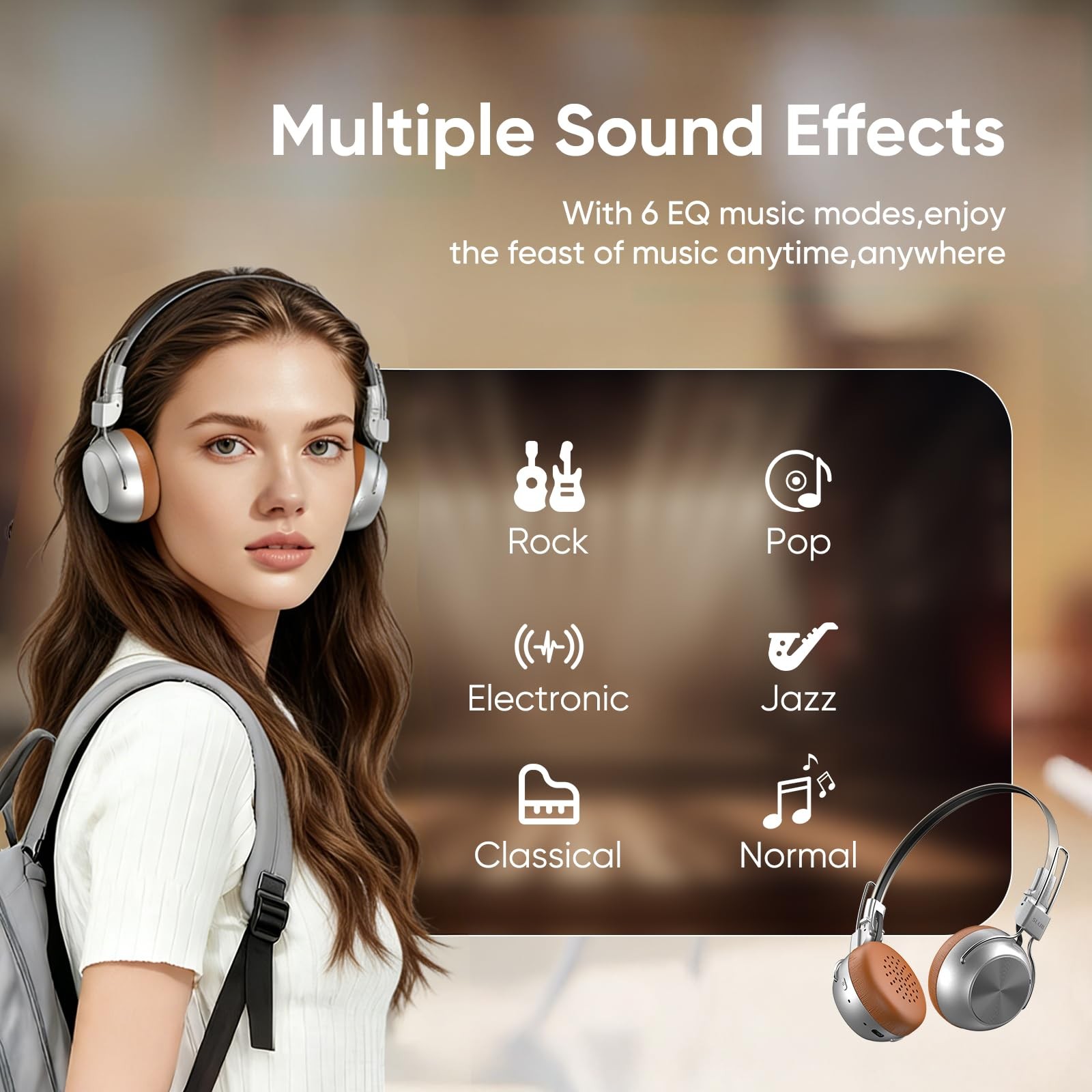 Wireless Headphones, Bluetooth 6.0 Ultra-Low Latency, Noise Cancelling, Clear…