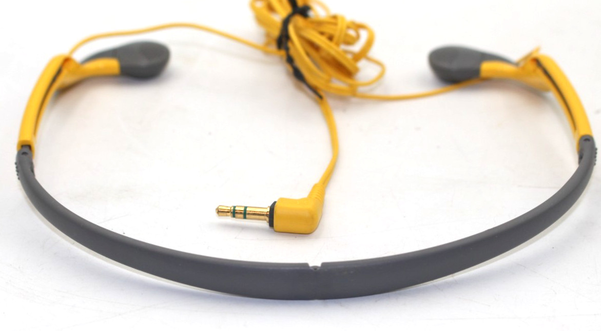 Sony Sports MDR-A30G Gray Yellow Wired Water Resistant In-Ear Stereo Headphones