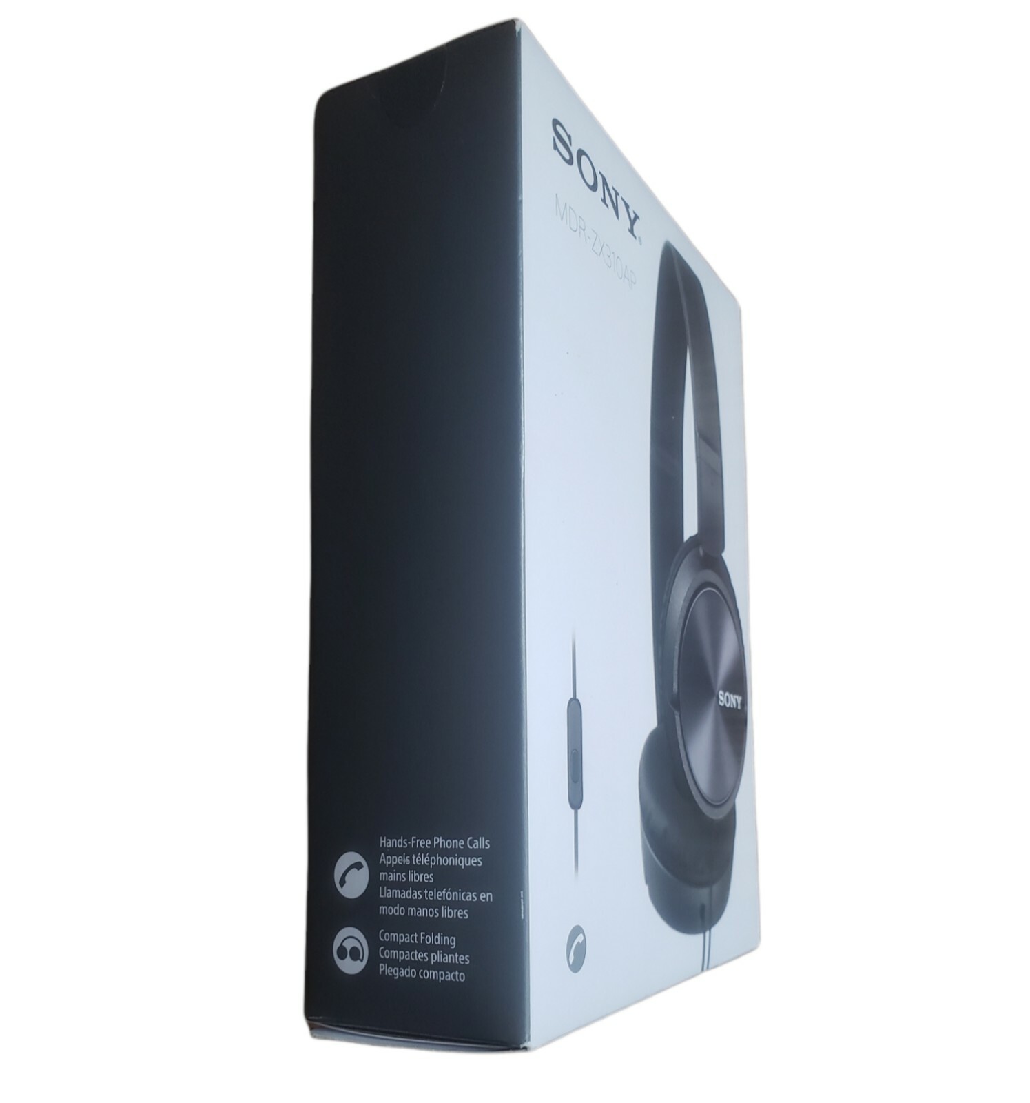 Sony MDR-ZX310AP On the Ear Headphones – Black Both Sided Tangle Free Cable