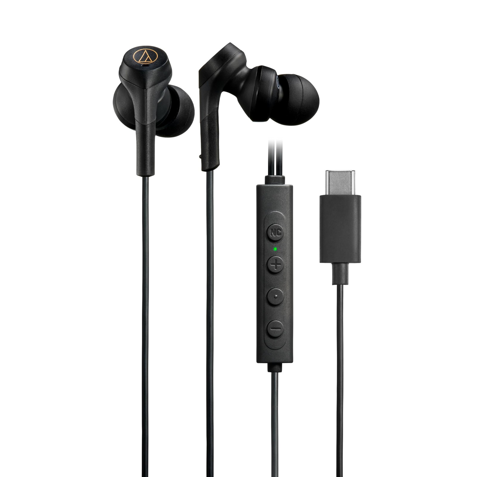 Audio-Technica ATH-CKS330NC BK Black Wired Earphones Type-C Noise-Canceling 1.2m