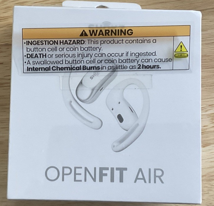 Shokz OpenFit Air True Wireless Bluetooth Earbuds -WHITE- (T511) SEALED NEW