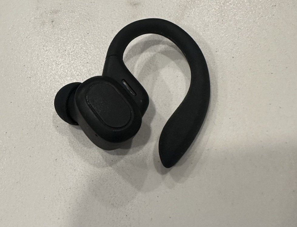 Single Open-Ear Sport Over the Ear Wireless Ear Hook Bluetooth Black Left Earbud