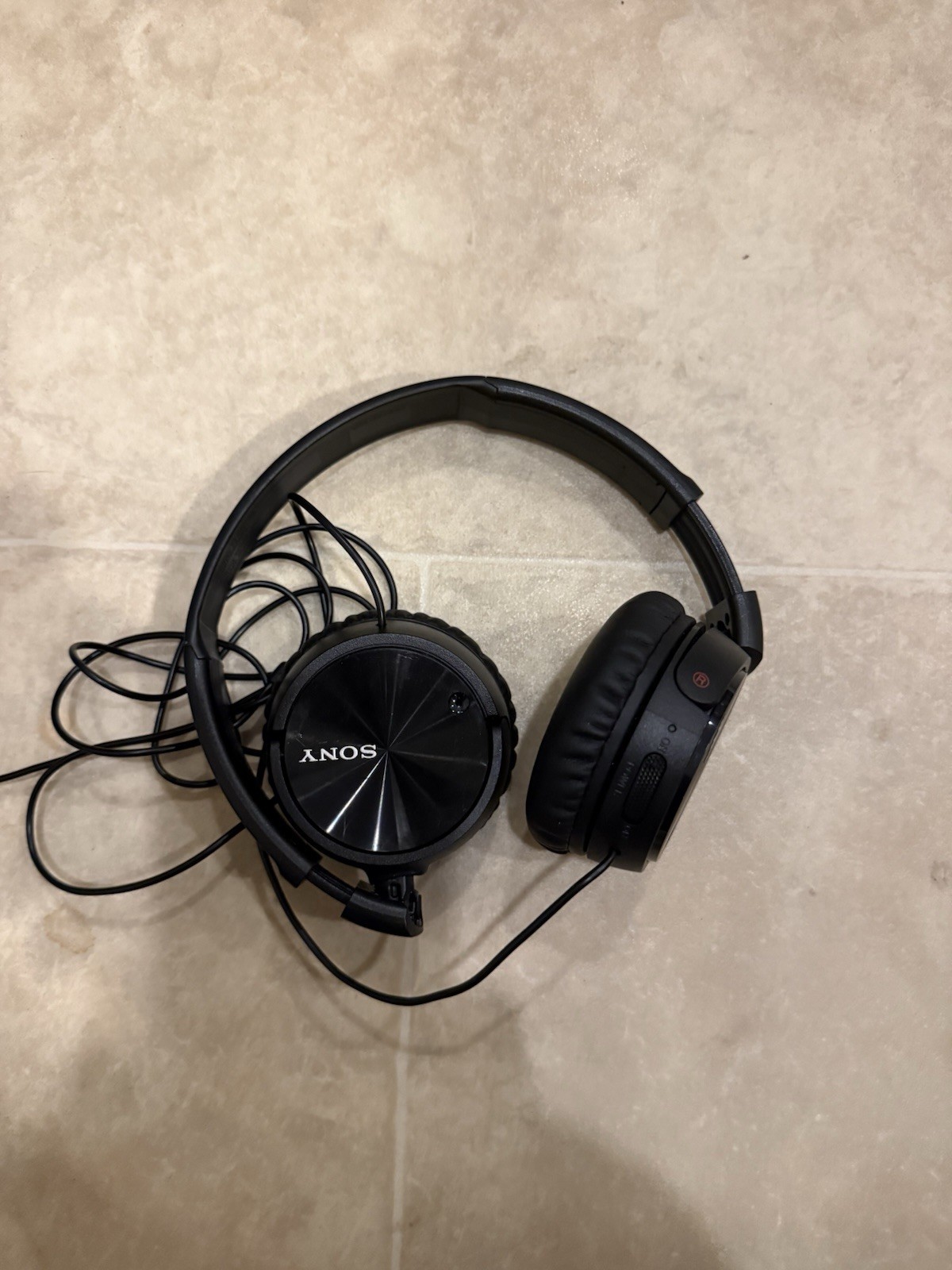 Sony MDR-ZX110NC Wired Over-Ear Headband Headphones, Black, Double