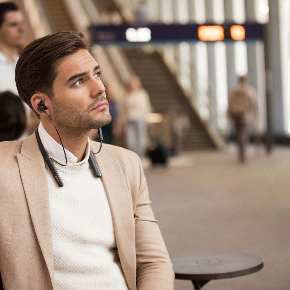 Sony WI-1000XM2 B Wireless Noise Cancelling Earbuds, High Resolution Compatible,