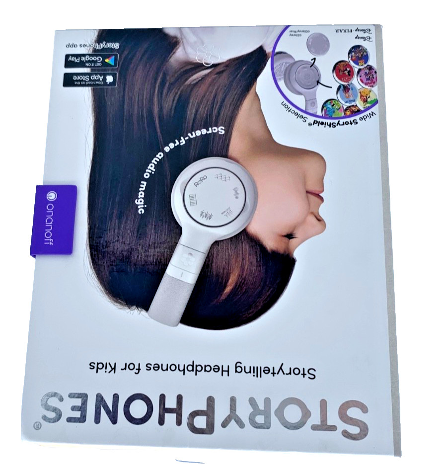 StoryPhones Kid’s Storytelling Headphones W/Bluetooth Wireless White New In Box