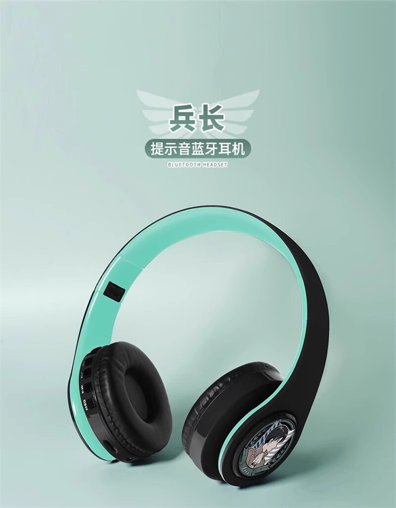 Anime Attack on Titan Levi Ackerman Wireless Bluetooth Earphone Headset Gifts