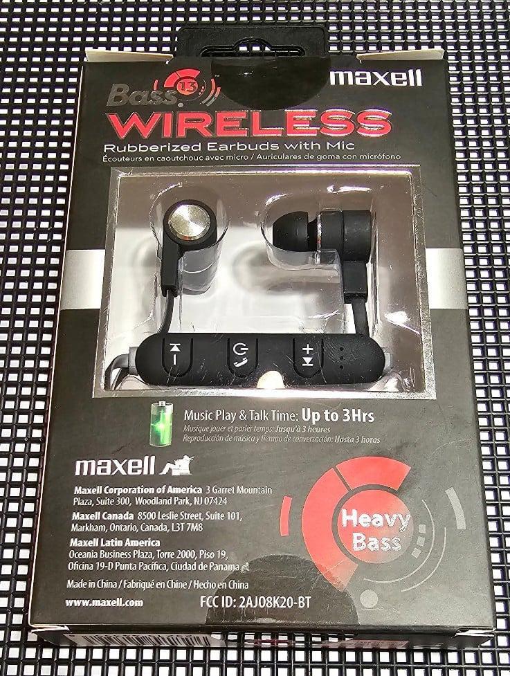 Maxell Bass 13 Bluetooth Wireless Earbuds with Microphone New In Box B13-EB2