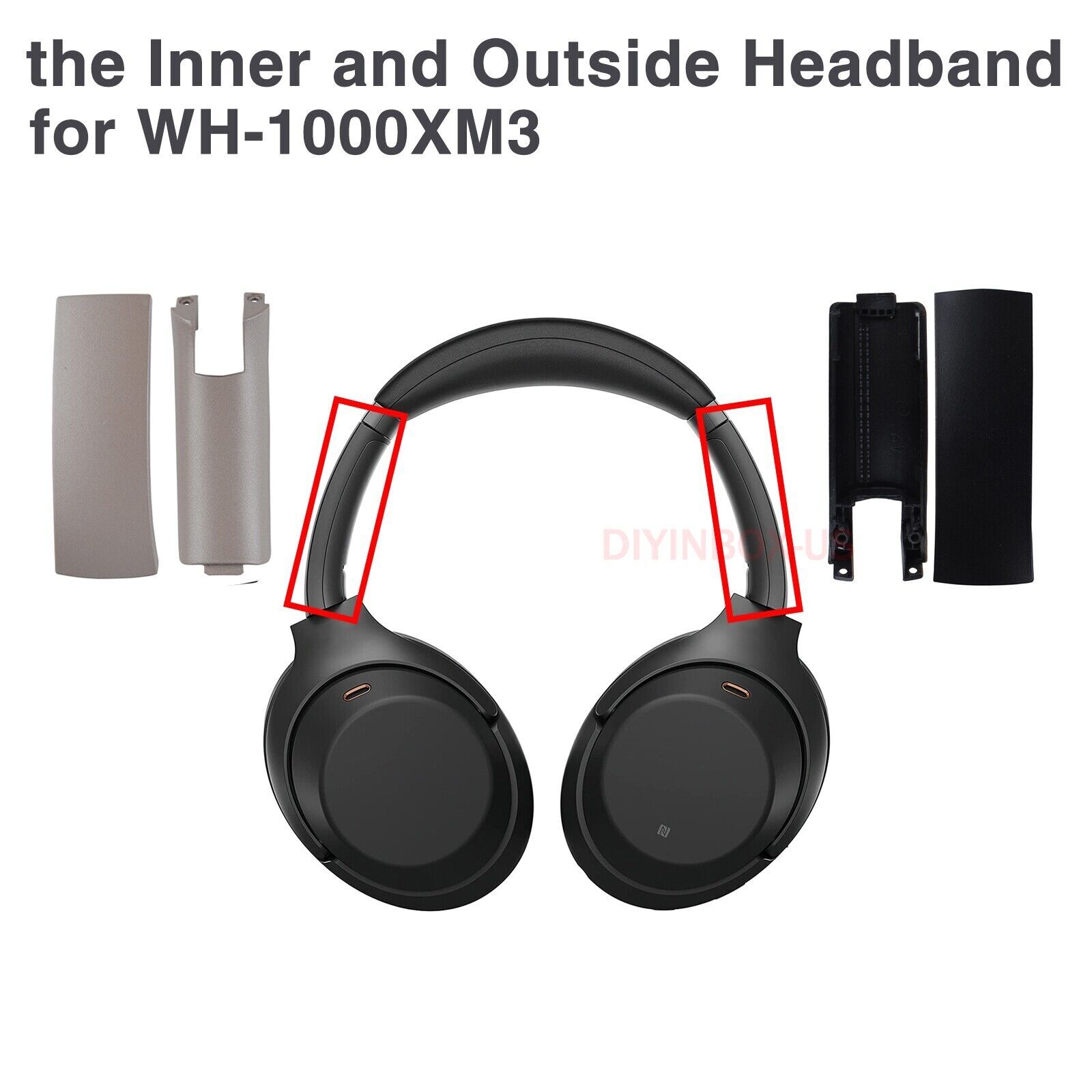 New Replace Side Cover Slider Part KIT for Sony WH1000XM3 WH-1000XM3 Headphones