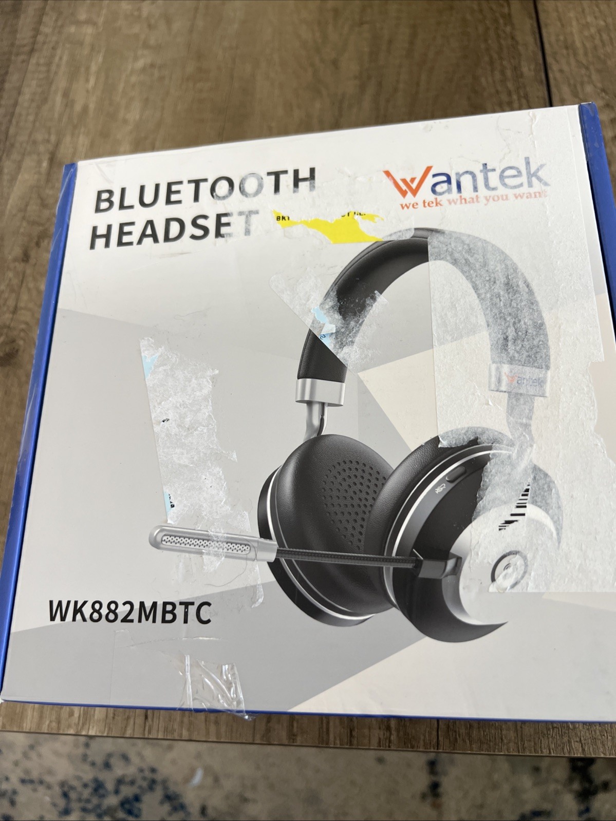 Wantek Wireless Work Headset Microphone USB Dongle HD Voice Bluetooth Headphone