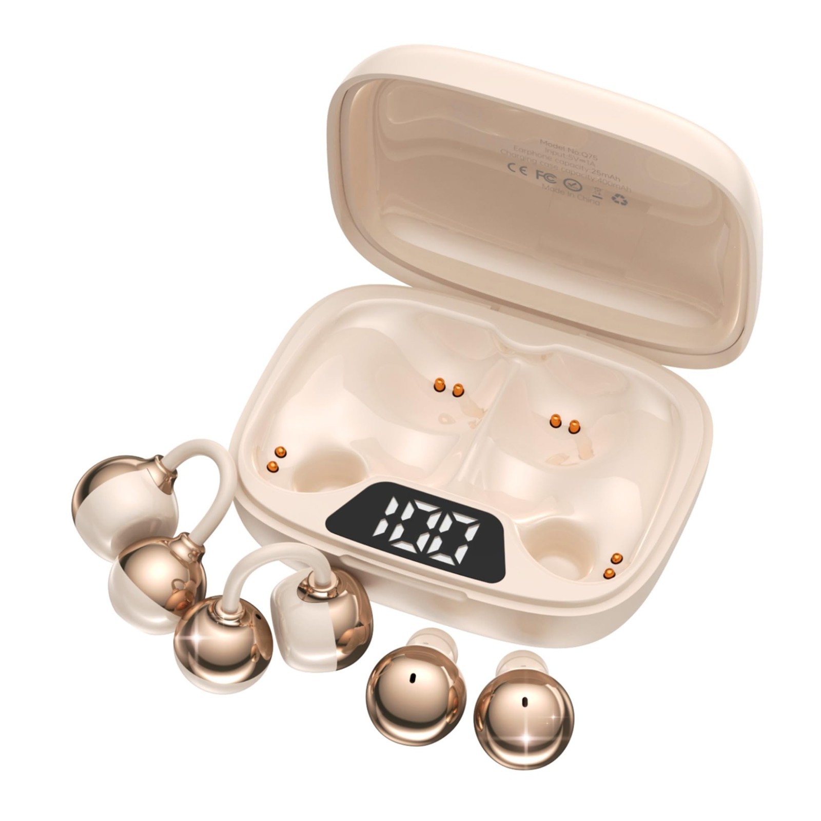 2-in-1 Wireless Earbuds Set, Open-Ear Clip & Mini Sleep Headphones, 36H Battery,