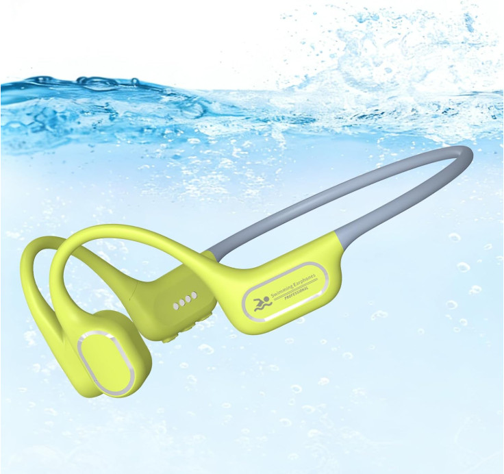 Auriculares Natación Conducción Ósea IPX8 MP3 32GB Silicona Suave Verde