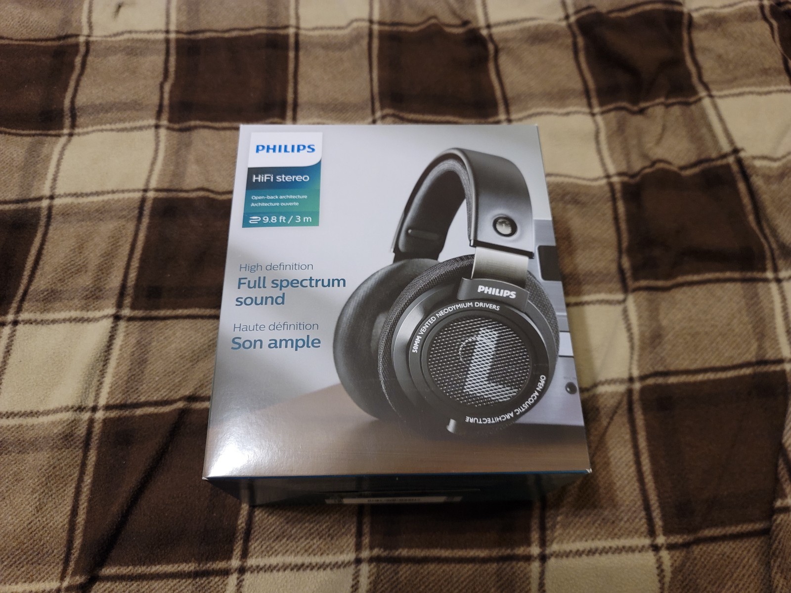 Philips SHP9500 HiFi Stereo Over-Ear Headphones – Black Tested Working