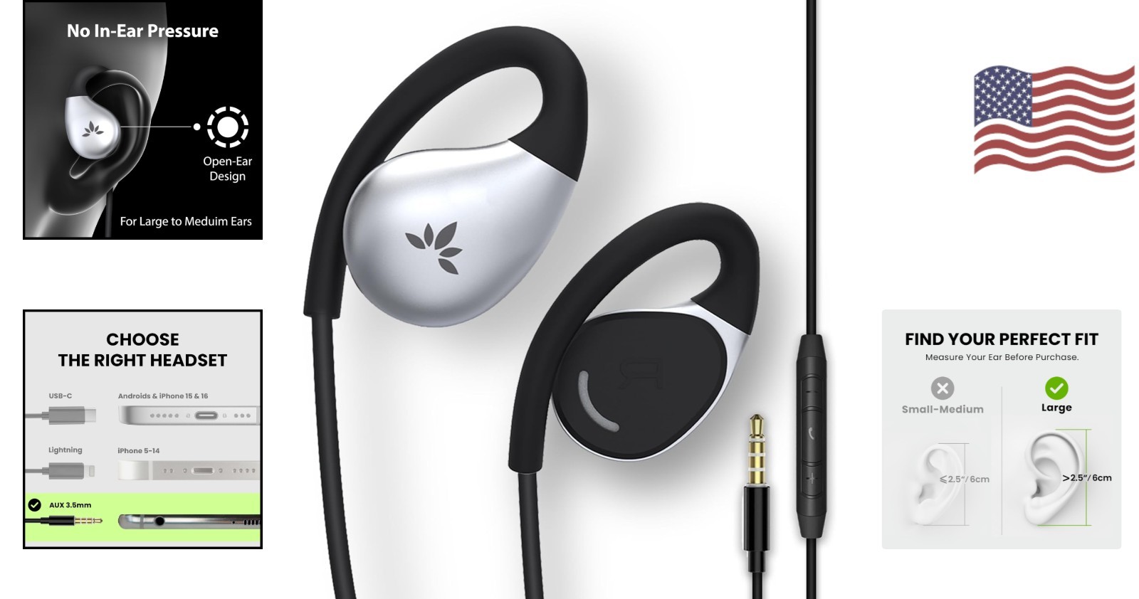Revolutionary Open-Ear Earbuds for Comfort – Ideal for Large Ears & Calls