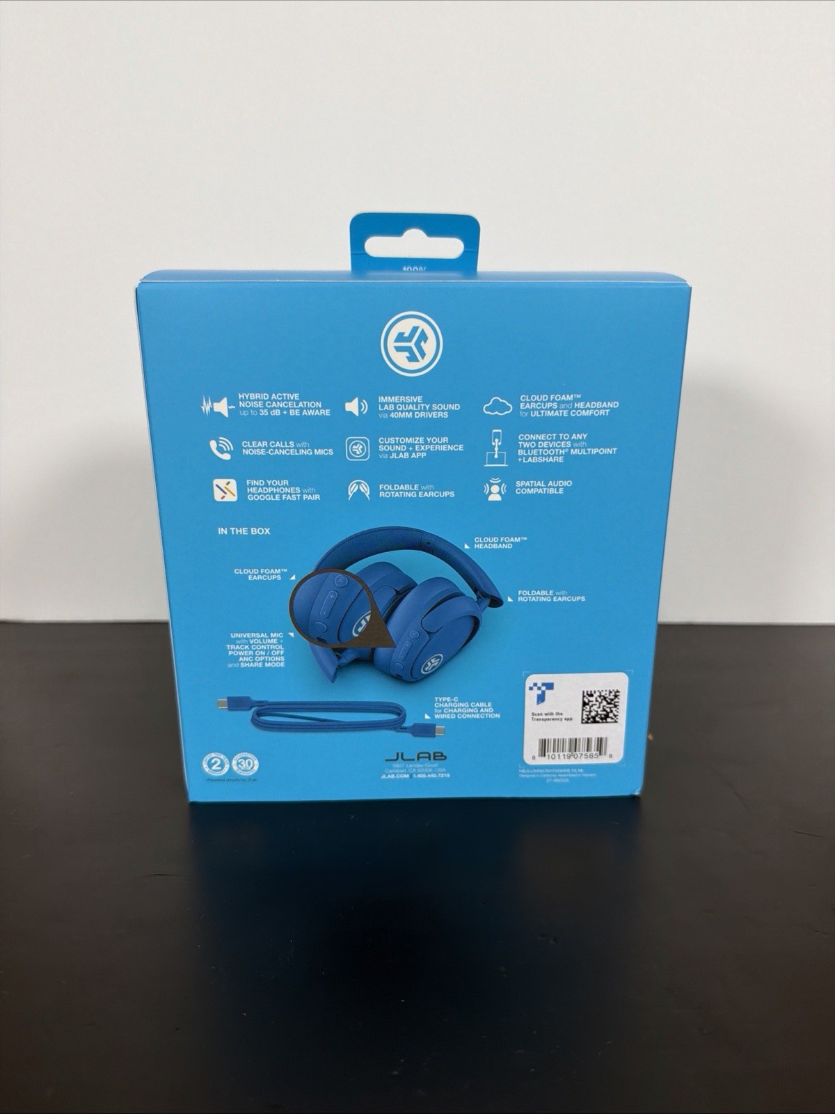 JLAB JBuds LUX ANC Wireless Over-Ear Headphones – Sage Gray – Brand New