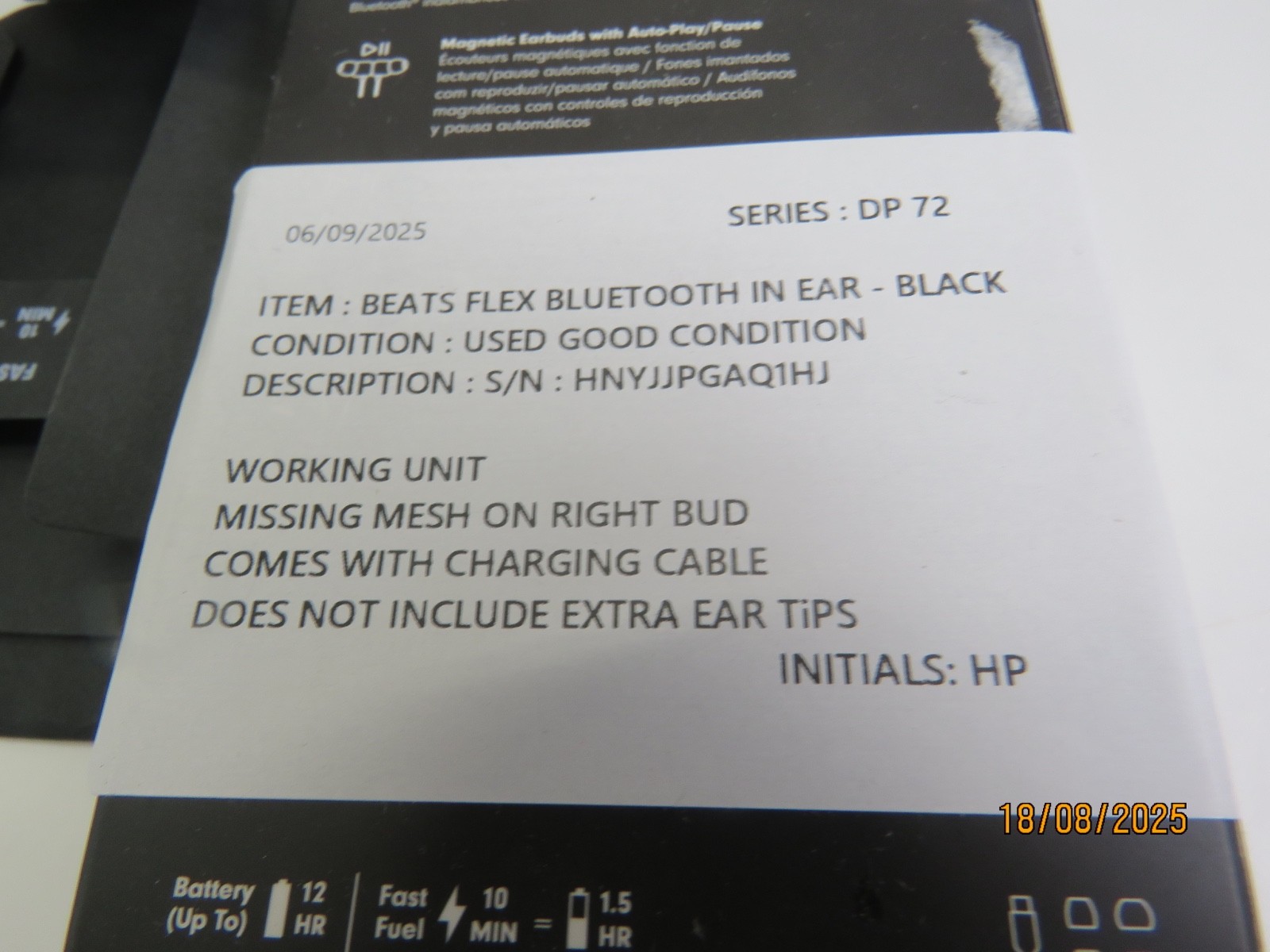 Beats by Dr. Dre Flex Wireless In-Ear Headphones – Black [DP72]