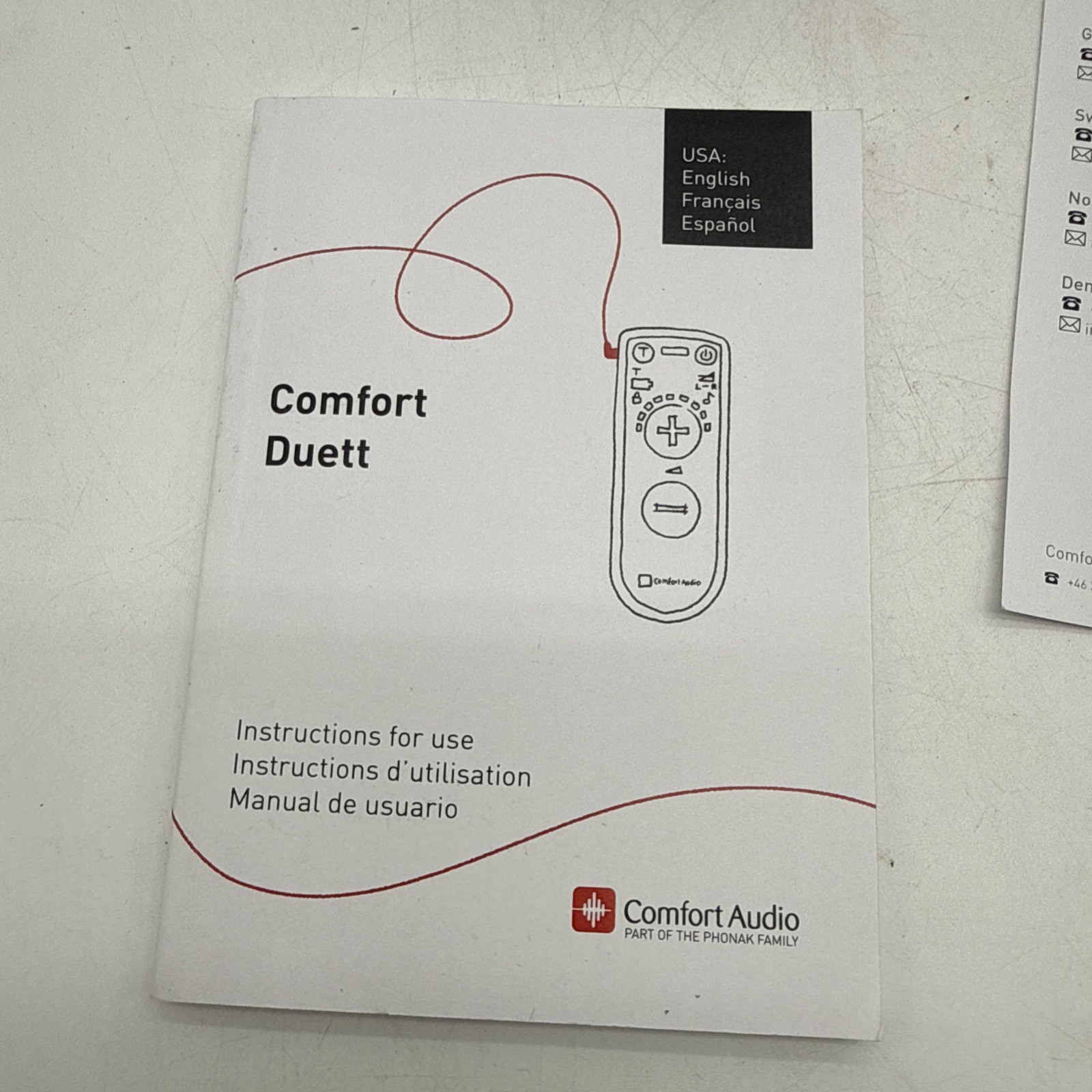 Comfort Audio Duett Personal Listener w/ Headphones & Earphones – Model 052-4110