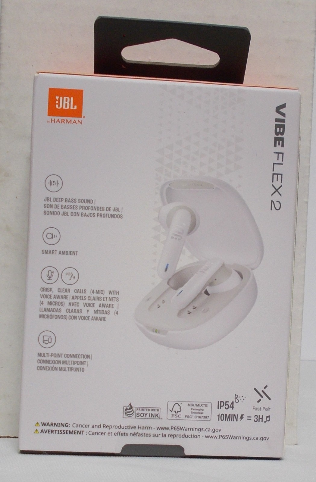 JBL Harman Vibe Flex 2 Earbuds, White