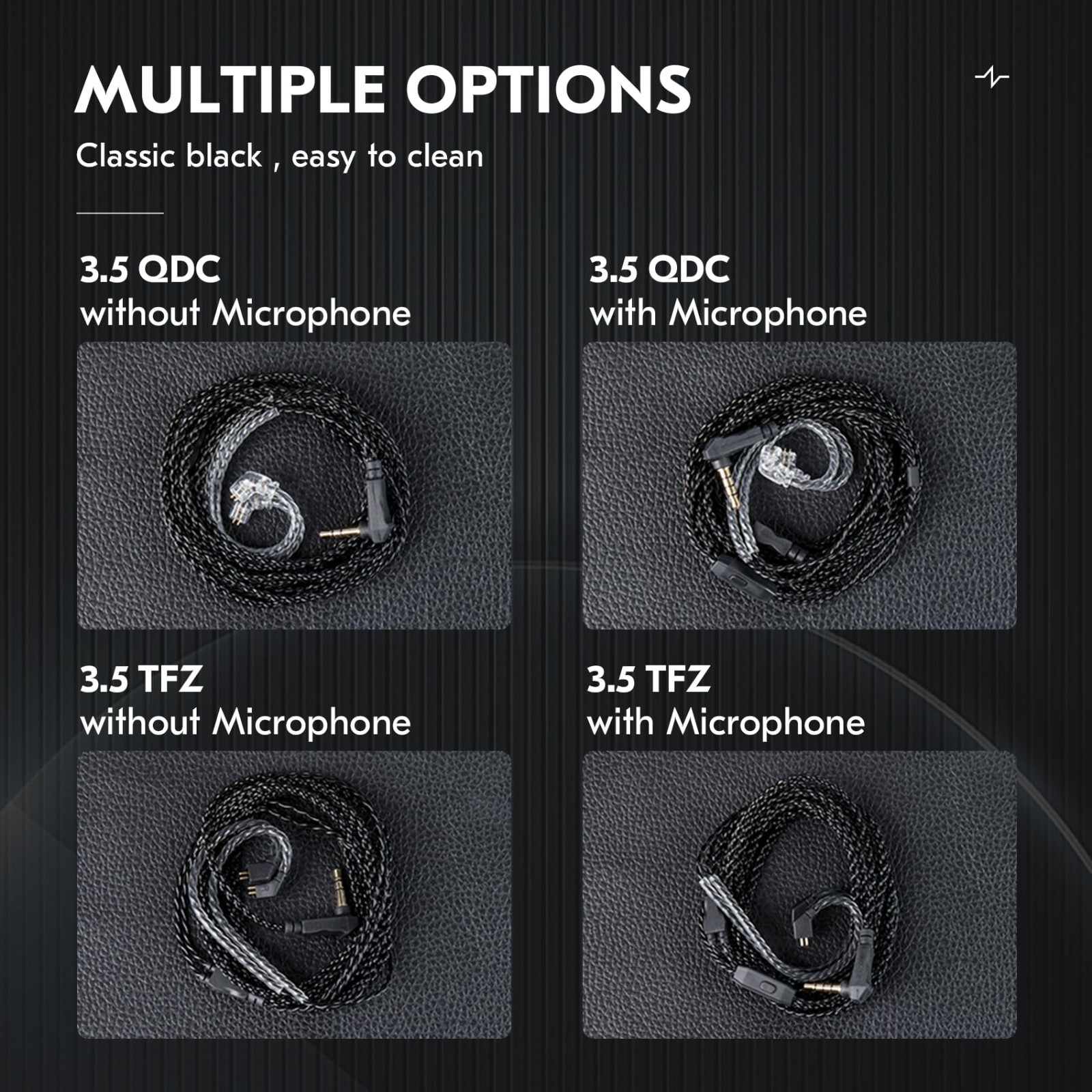 2M IEM Cable with Mic for KZ ZSN PRO X/ZS12 PRO X, 4N OFC Braided Earphone Wire