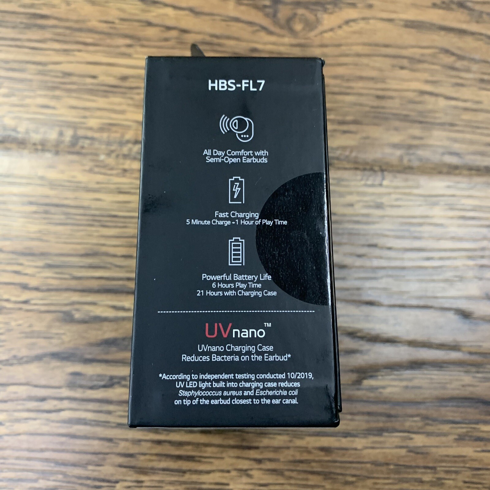 LG TONE Free Earbuds Bluetooth All Day Comfort HBS-FL7 Black in ear