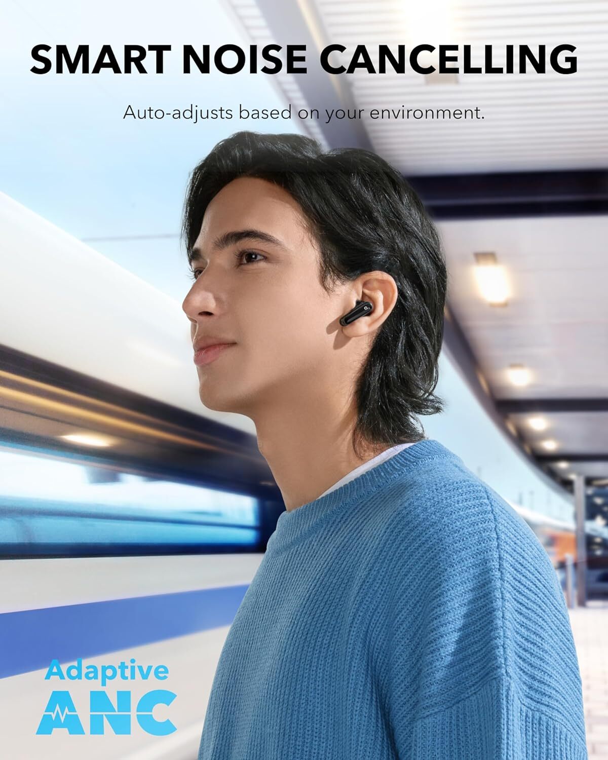 Soundcore P40i Wireless Earbuds Noise Cancelling 2-in-1 Phone Stand Case|Refurb