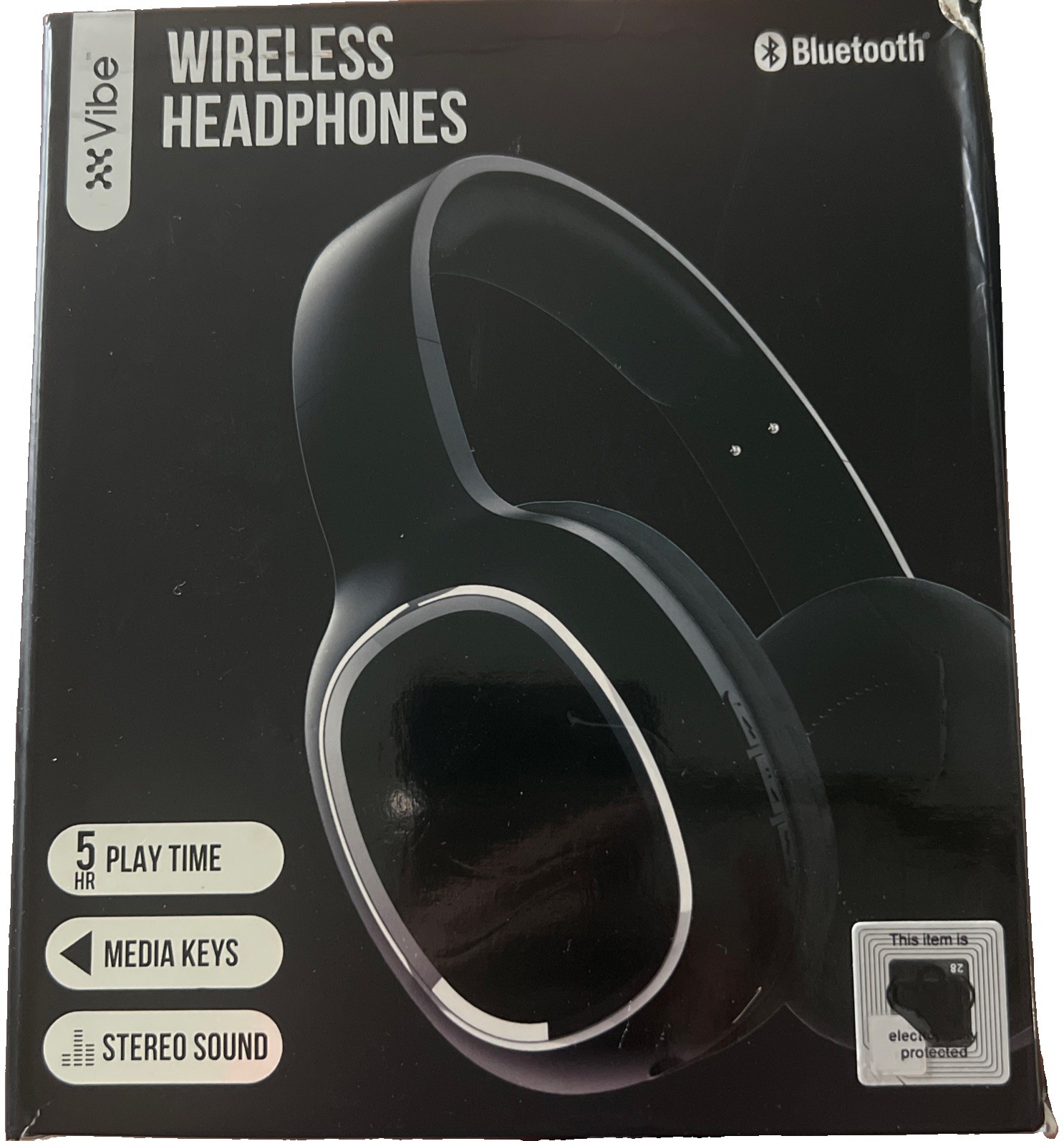 Vibe, Wireless Headphones In Color Black.